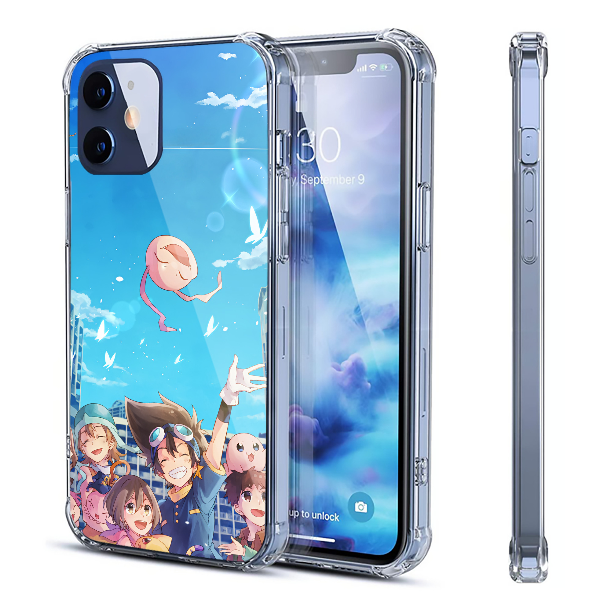 （画像用） Digimon デジタルモンスター/デジモン 【iPhone 12シリーズ対応】透明スマホケース（クリアソフトケース）